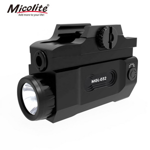 Tactical Flashlight Rail Mounted Rechargeable USB C, Red laser Light 600 Lumens, Aluminum Made