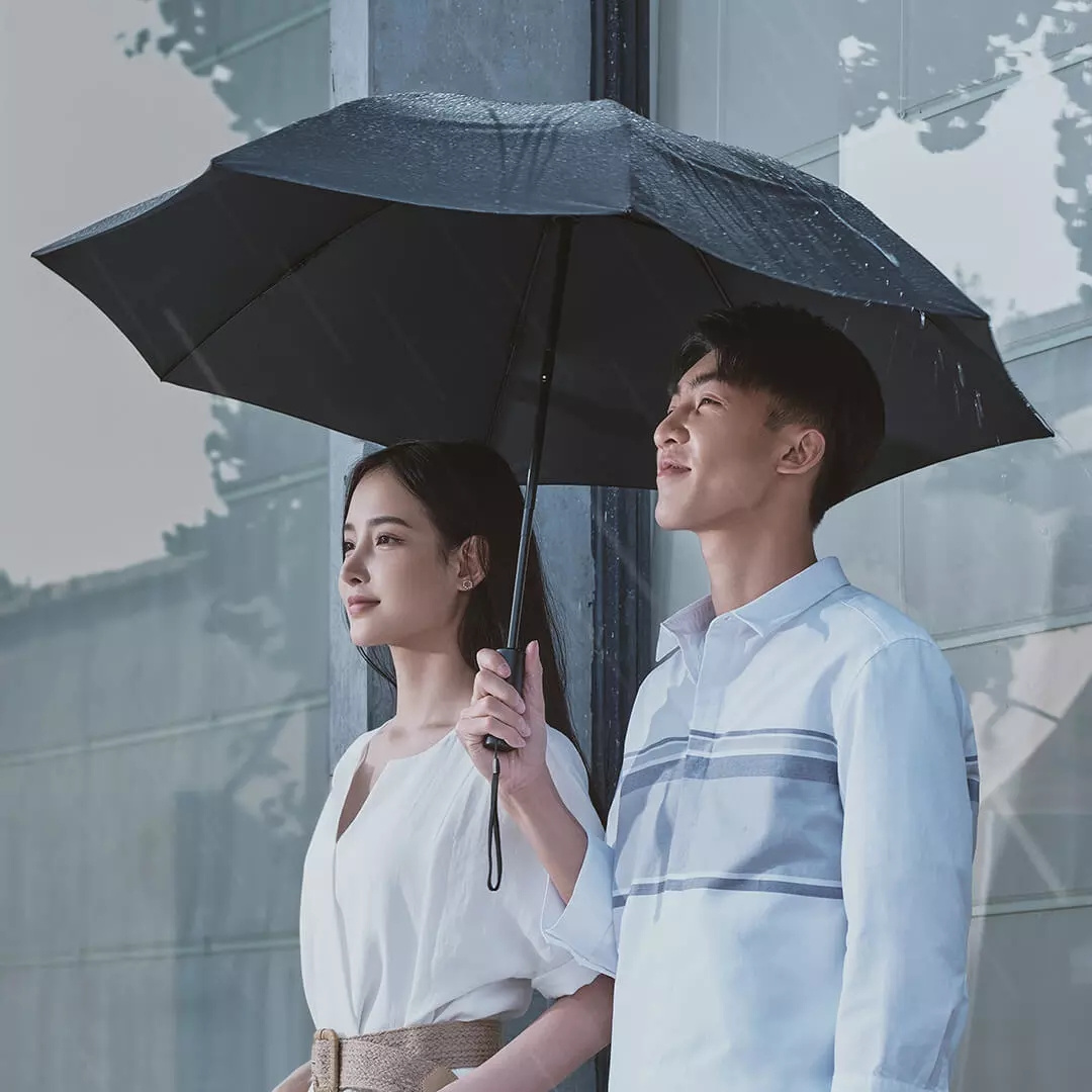 UREVO Automatic Reverse Folding Umbrella Windproof Umbrella with Led Light Anti UV Somatosensory Flashlight Sunny Rain Umbrella