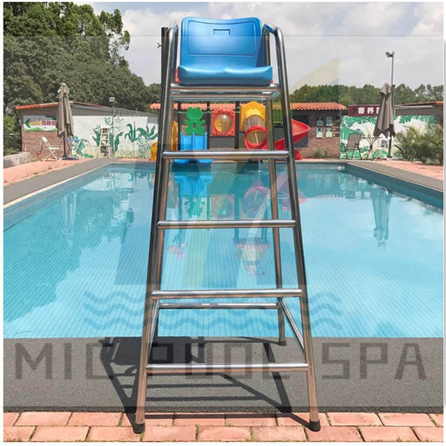 High quality above ground pool accessories Lifeguard Chair Ladder Stainless Steel Lifesaving Lift Chair For Swimming Pool