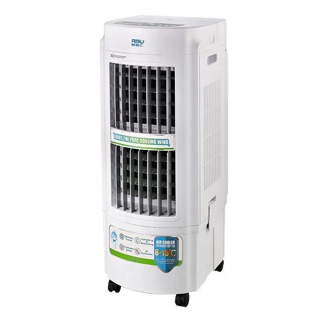 60W power saving DC 12V portable evaporative 10000MA battery rechargeable solar air cooler