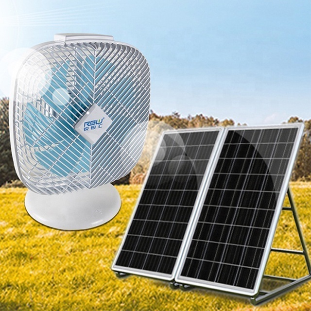 3D fan grill appearance patent automatic smart table rechargeable fan with solar charging