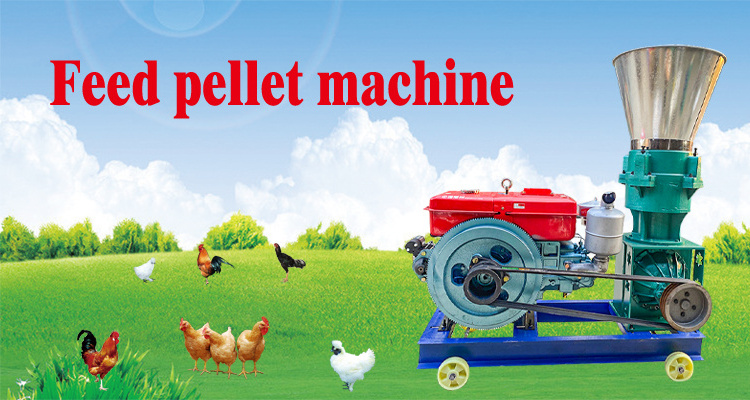 Chicken sheep cattle Animal Poultry farm production pelletizer making processing diesel engine Feed Pellet Machine of animal