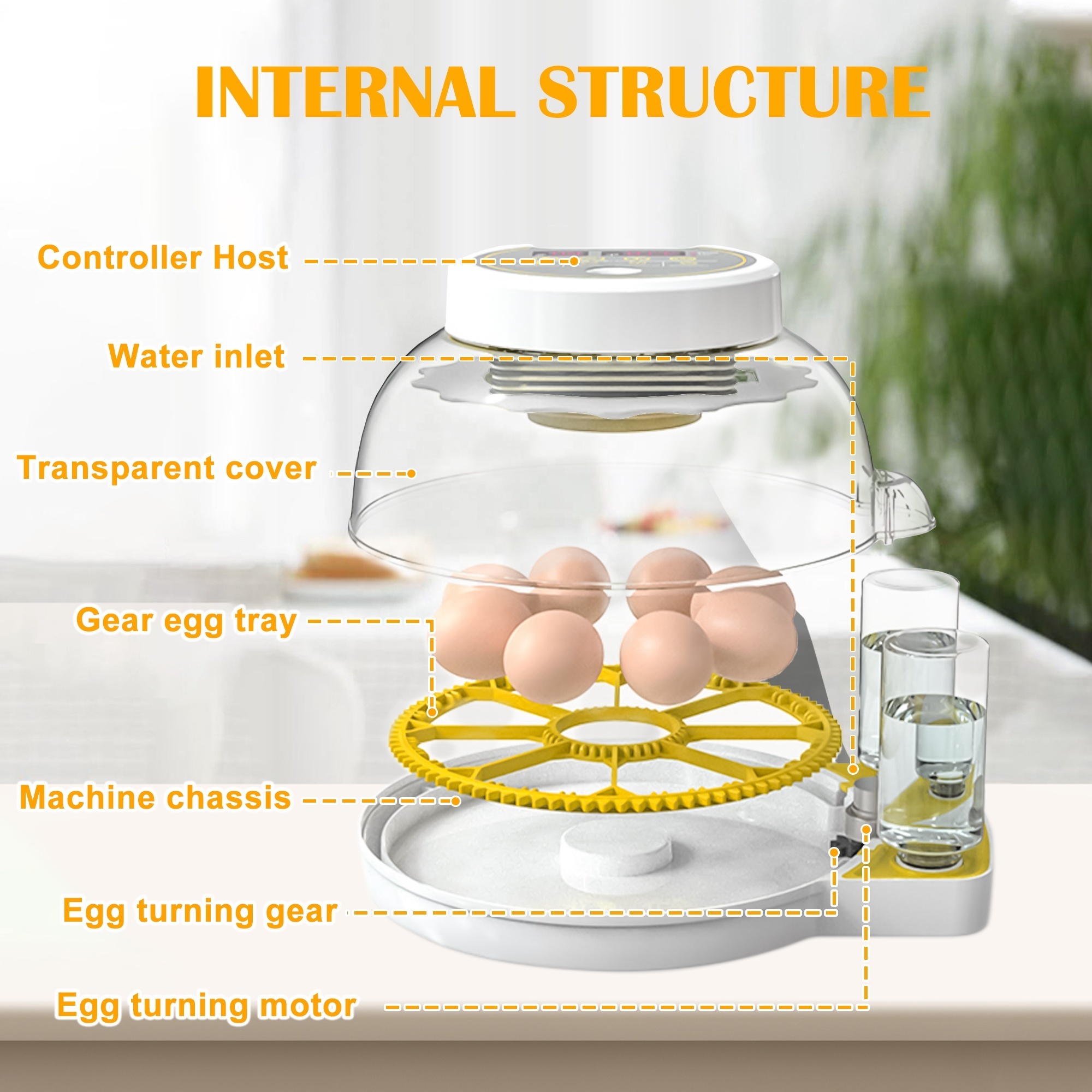 Factory direct supply 24 Egg Guinea Fowl 64 Full Automatic Chicken Eggs Incubator