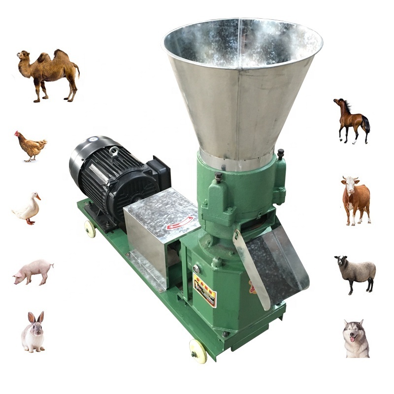 Chicken sheep cattle Animal Poultry farm production pelletizer making processing diesel engine Feed Pellet Machine of animal