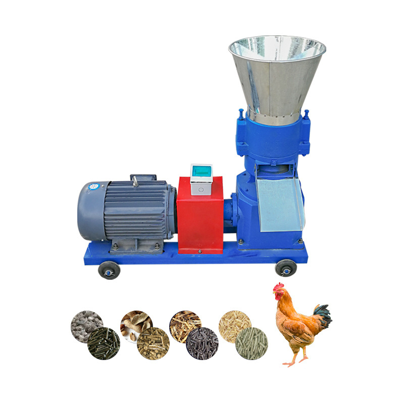 Original Factory Electric Flat Die Mill 5 Ton animal food Pelletizer Roller Crumble Feed Pellet Machine With Good Quality