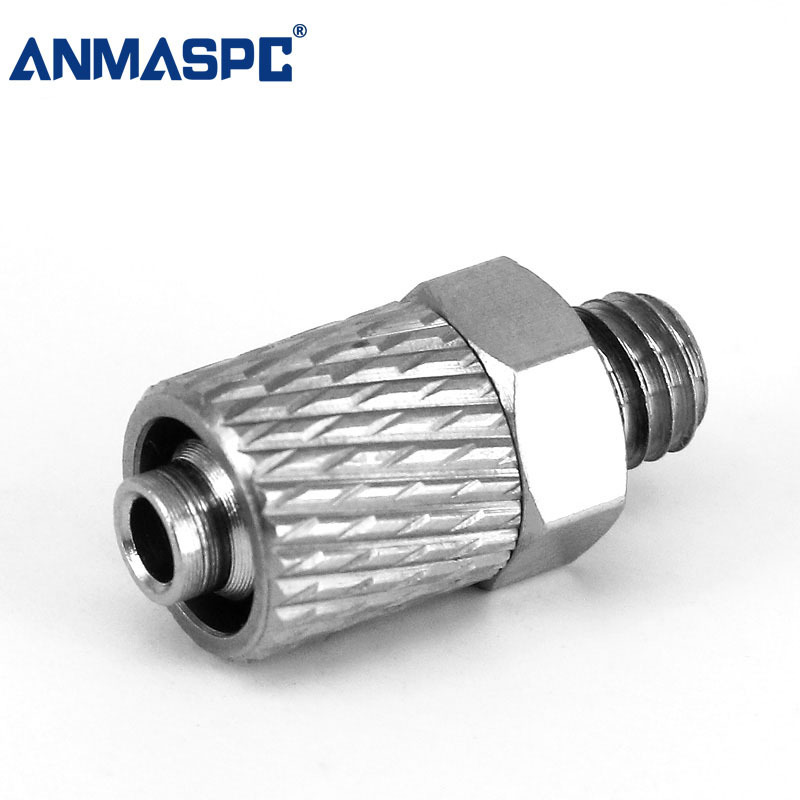 MHL Series 304 Stainless Steel Pneumatic Quick Connector Hose Air Tube Fitting Threaded Straight Plug