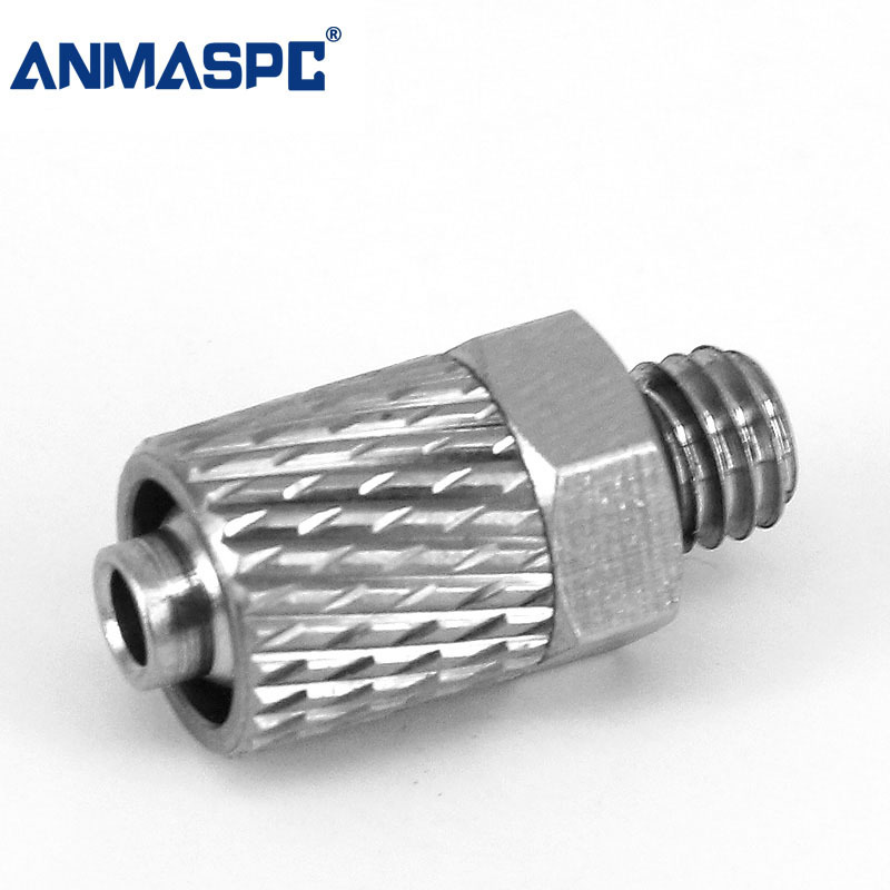 MHL Series 304 Stainless Steel Pneumatic Quick Connector Hose Air Tube Fitting Threaded Straight Plug