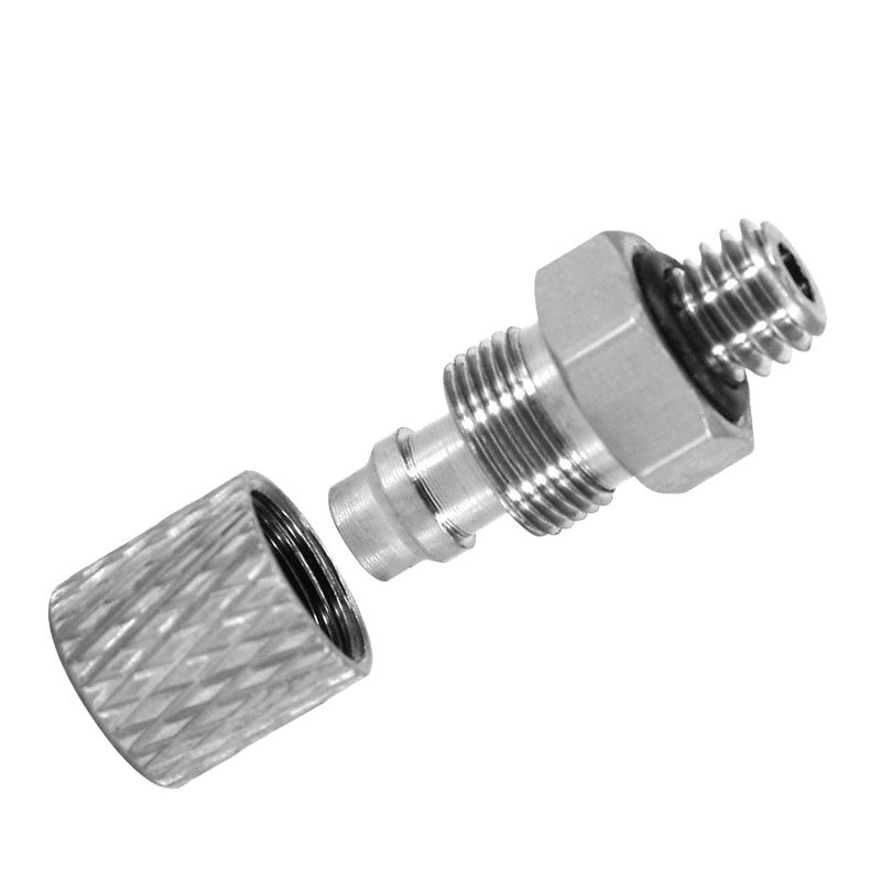 MHL Series 304 Stainless Steel Pneumatic Quick Connector Hose Air Tube Fitting Threaded Straight Plug