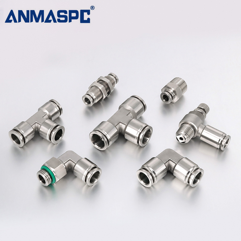 Factory wholesale full size stainless steel connect 304316 corrosion-resistant stainless steel pneumatic joint push-in connector