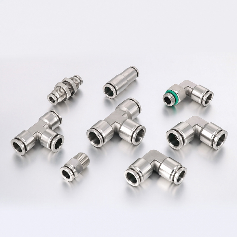 Factory wholesale full size stainless steel connect 304316 corrosion-resistant stainless steel pneumatic joint push-in connector