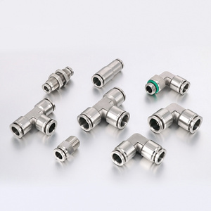 Factory wholesale full size stainless steel connect 304316 corrosion-resistant stainless steel pneumatic joint push-in connector