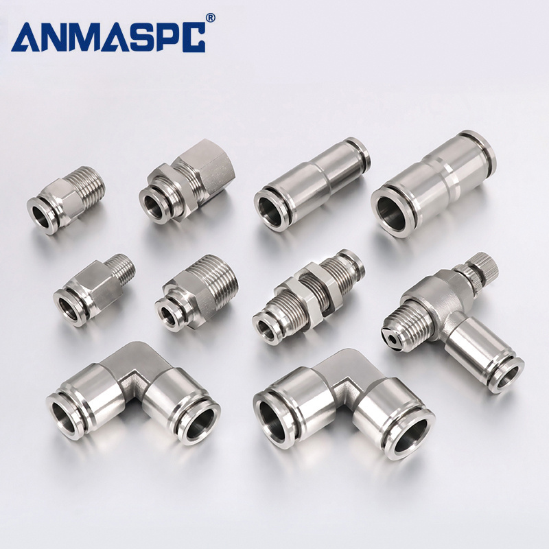 Factory wholesale full size stainless steel connect 304316 corrosion-resistant stainless steel pneumatic joint push-in connector