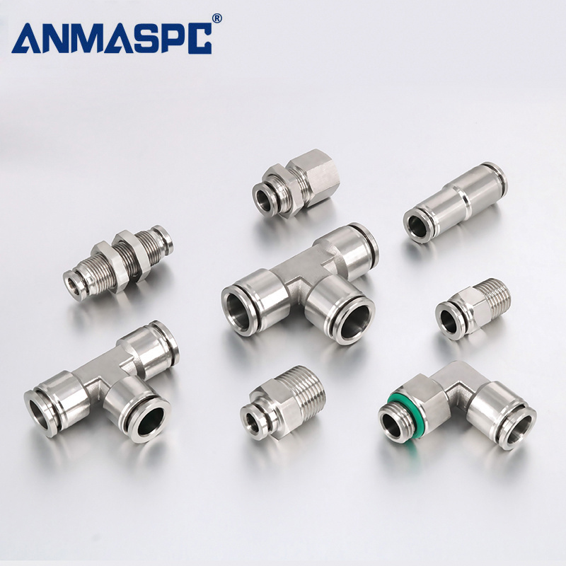 Factory wholesale full size stainless steel connect 304316 corrosion-resistant stainless steel pneumatic joint push-in connector