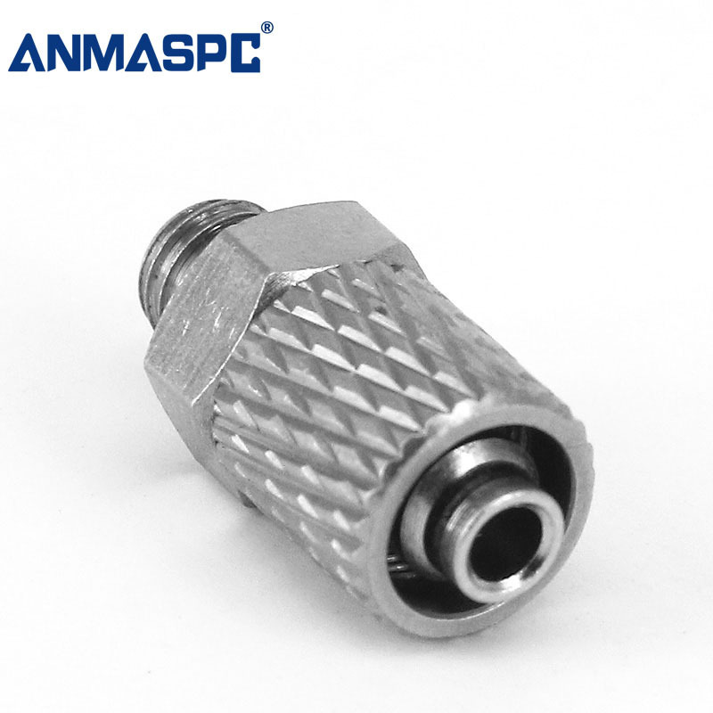 MHL Series 304 Stainless Steel Pneumatic Quick Connector Hose Air Tube Fitting Threaded Straight Plug