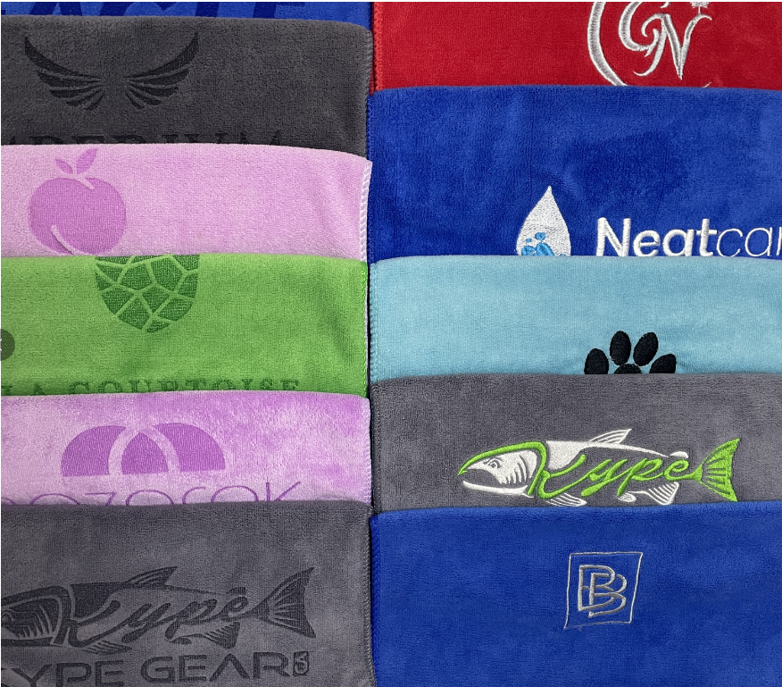 Sweat absorbent quick drying microfiber towel set fitness exercise gym hand towels with logo custom sports towel