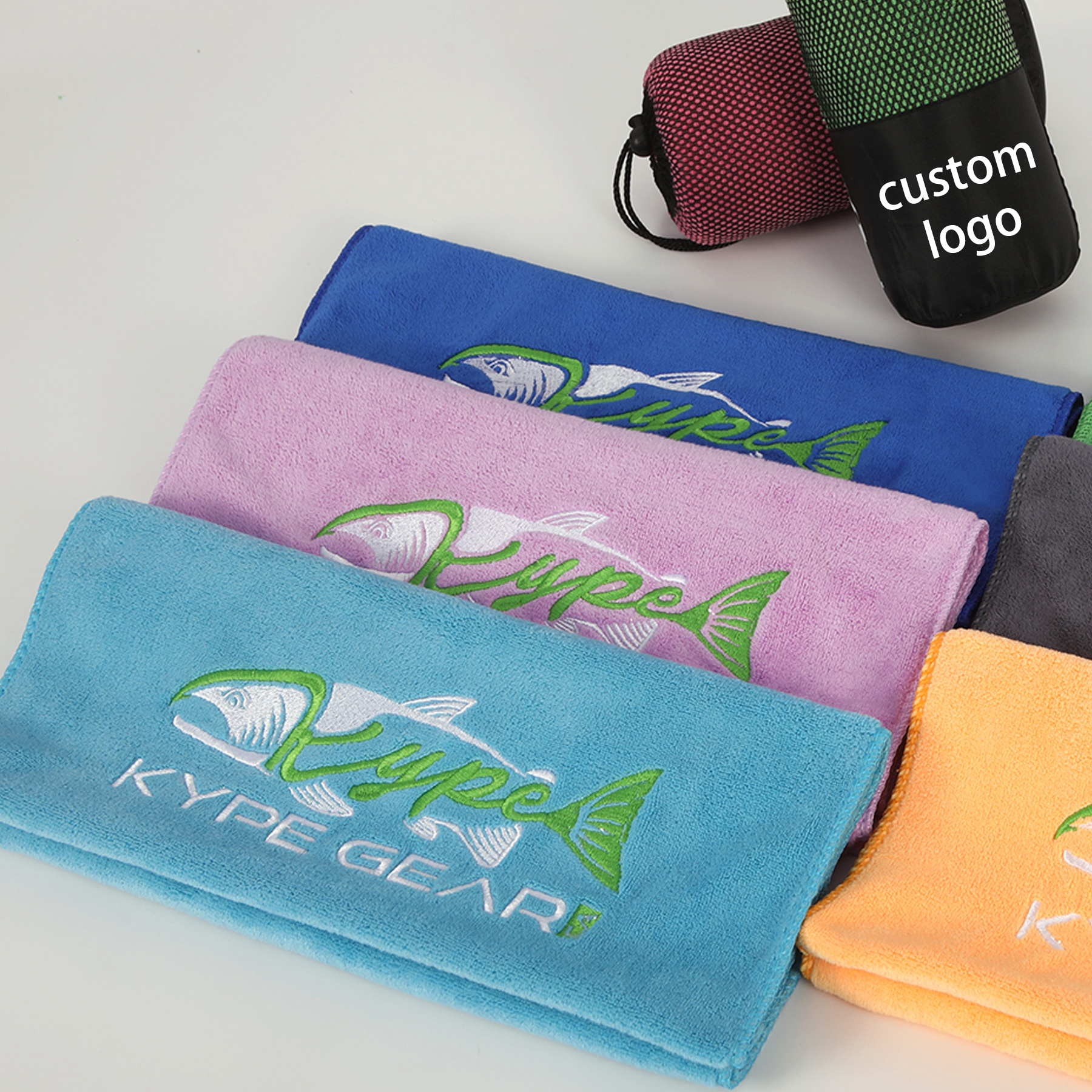 Professional competitions printed super absorbent microfiber weave golf towel custom logo golf towels with grommet and hook