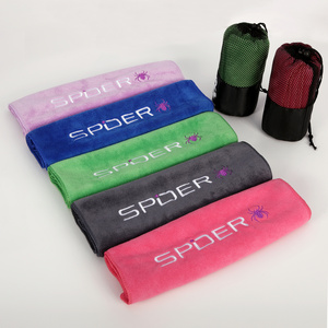 Sweat absorbent quick drying microfiber towel set fitness exercise gym hand towels with logo custom sports towel