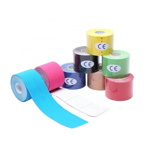 Custom waterproof Cotton Rigid Kinesiology Tapes Therapeutic Athletic Sports Tapes 5cm width