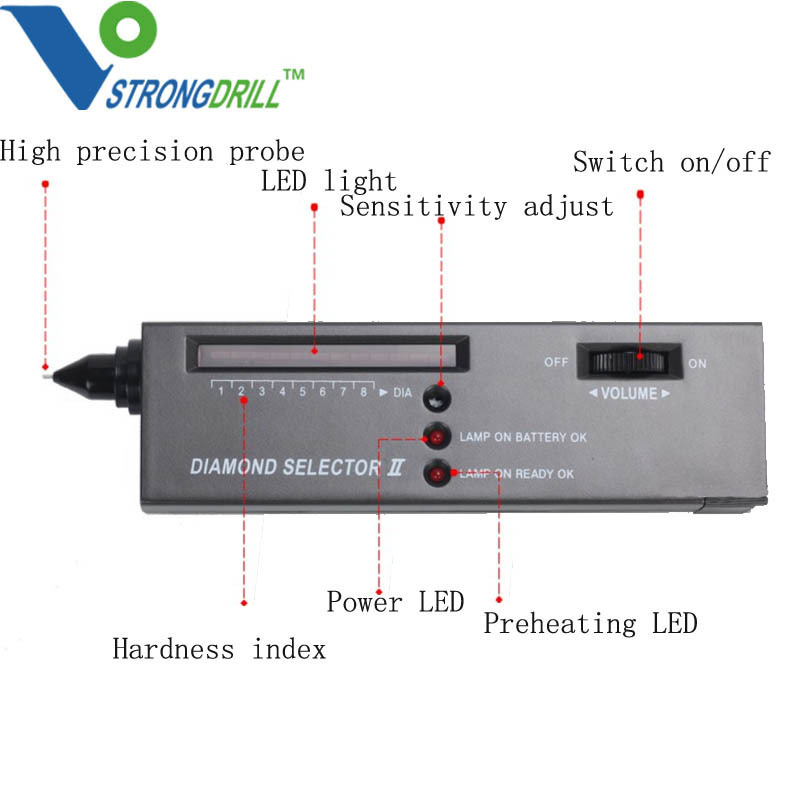 Portable Jewelry Diamond Tester Selector II V2 Gemstone Platform Jeweler LED Tool ,jewelry diamond test pen