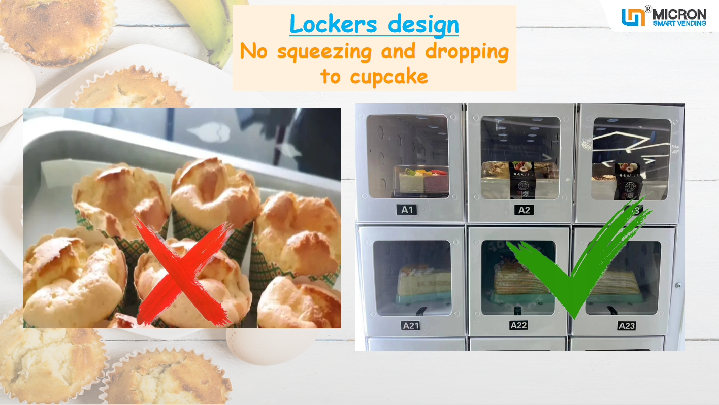 Bakery Shop Refrigerated Bread Baking Vending Machine for Cake French Bread Vending Machine