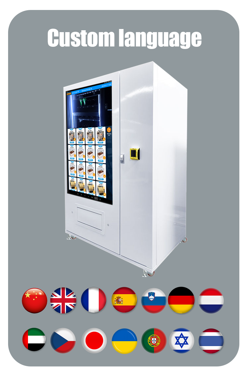 Full Big Touch Screen Snacks Drinks Beers Vending Machine with Automatic Elevator