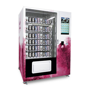 24-hour self-service lipstick eyelash wig nail polish hair beauty vending machine with LED light