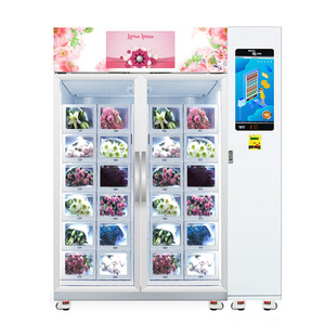 Self-service Cashless E-wallet Refrigerated Fresh Flower Bouquets Smart Locker Vending Machine for small business