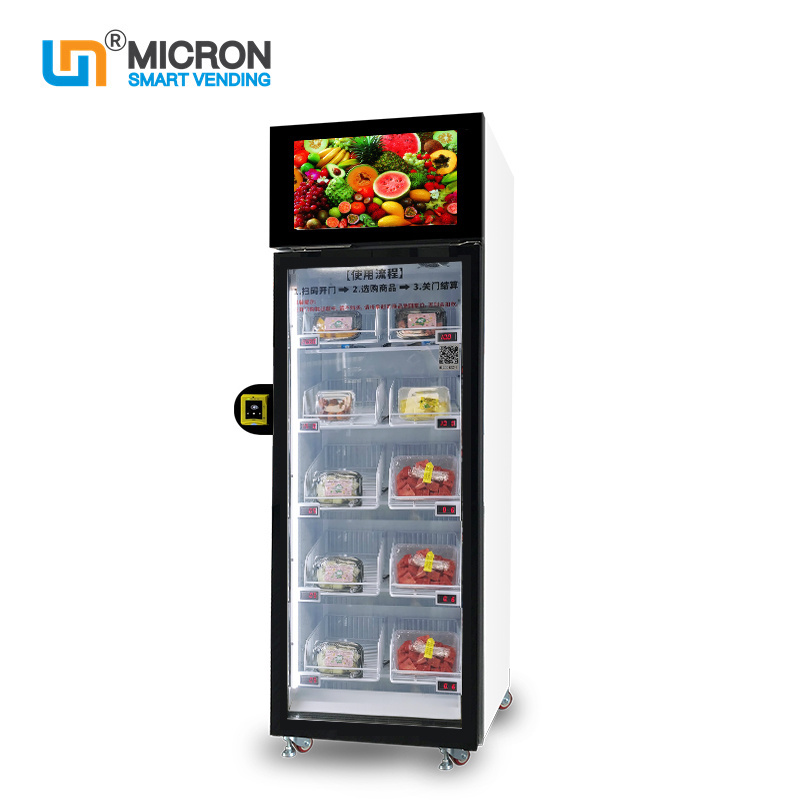 Refrigerator Single Door Smart Fridge Vending Machine Packaging for Cooling Drinks Beverage Combo