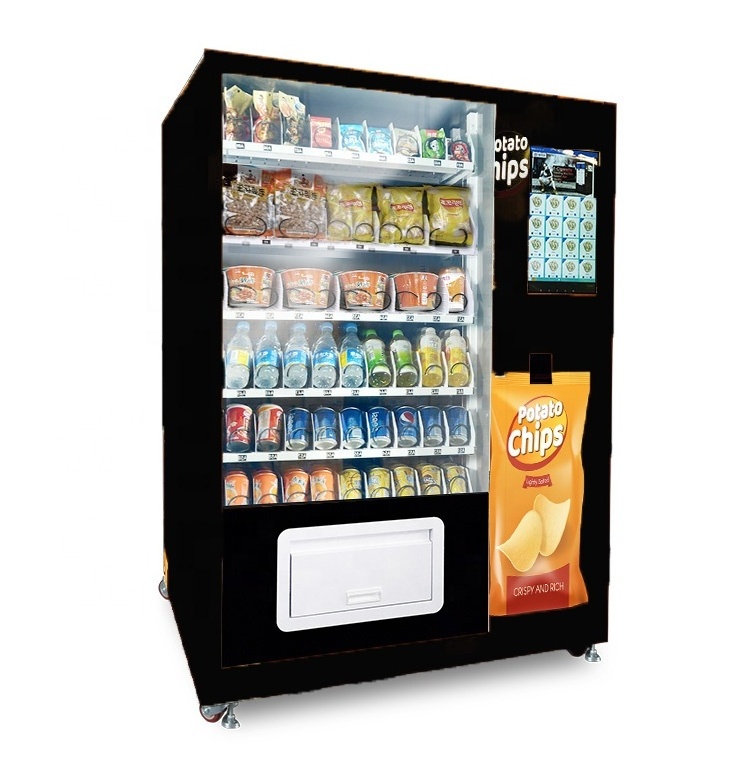 Refrigerated Drink Vending Machines Combo Snack Vending Machine For Foods and Drinks