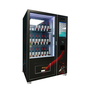 Touch Screen Liquor Beverage Champagne Red Wine Alcohol Beer Vending Machine with Elevator