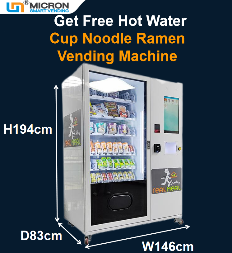 For Factory Snack and Drink Cup Noodle Instant Noodle Ramen Vending Machine With Hot Water Dispenser