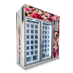 Cooling locker flower vending machine for sale adjustable temperature micron smart vending with touch screen