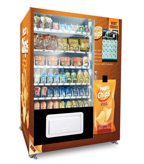 Refrigerated Drink Vending Machines Combo Snack Vending Machine For Foods and Drinks