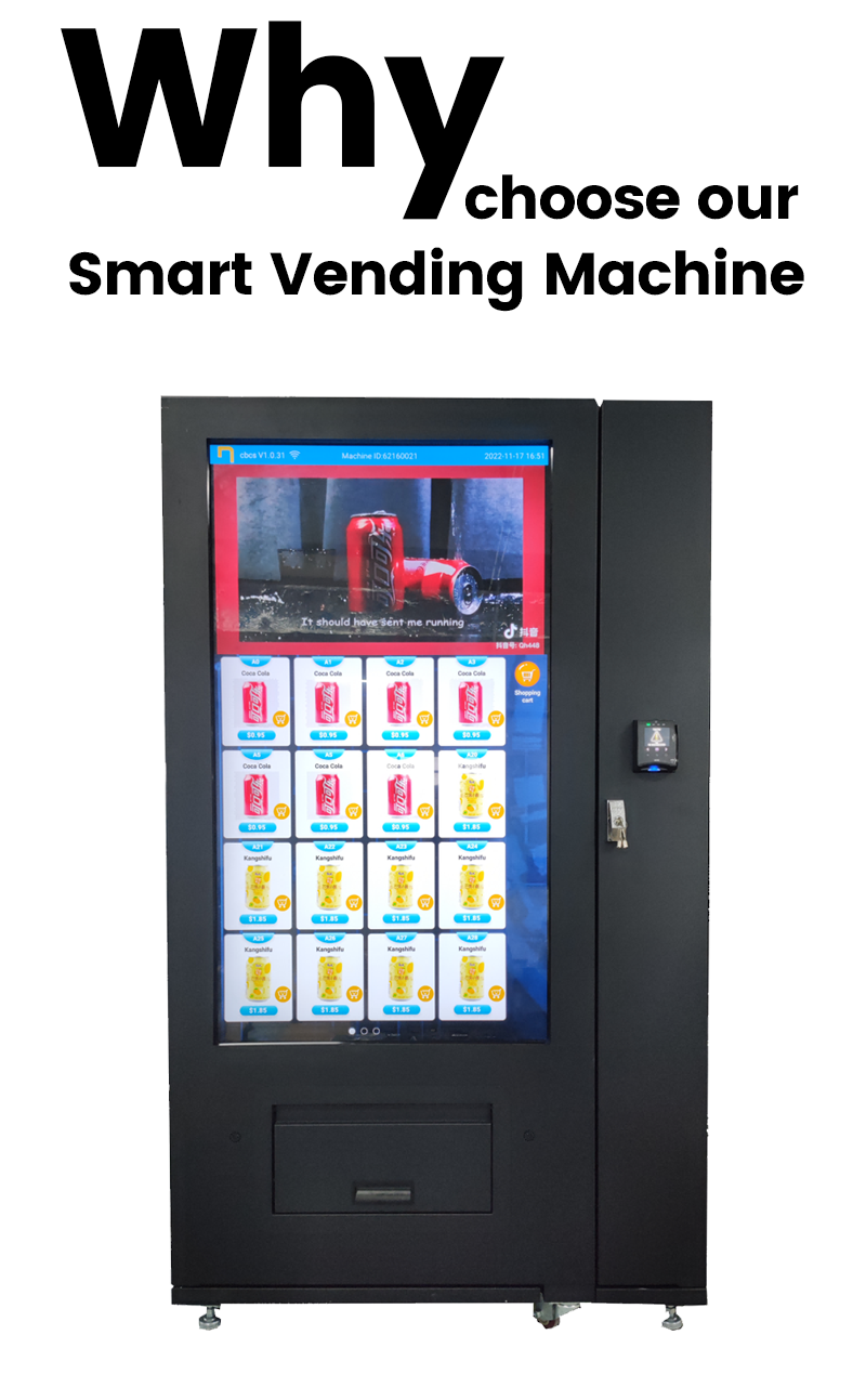 Big Touch Screen Smart Vending Machine Elevator Vending Machine For Food and Drink