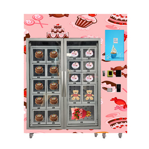 Customized Cake Vending Machine Refrigerated Bread Pies Cupcake Vending Machine for Sale