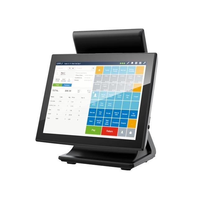 Factory price pos cash register pos machine all in one 15 inch  touch screen pos systems windows