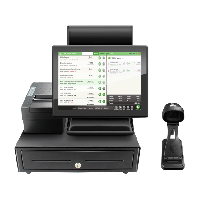 Factory price pos cash register pos machine all in one 15 inch  touch screen pos systems windows