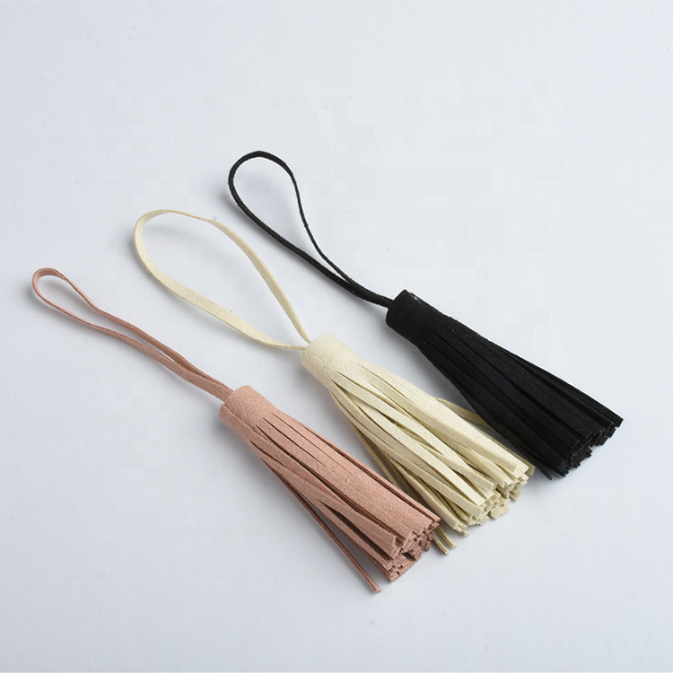 3Cm-30Cm Fringe Keychain Durable Colorful Tassel Leather Handbag Microfiber Leather Tassel For Clothing Accessories