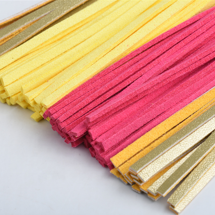 3Cm-30Cm Fringe Keychain Durable Colorful Tassel Leather Handbag Microfiber Leather Tassel For Clothing Accessories