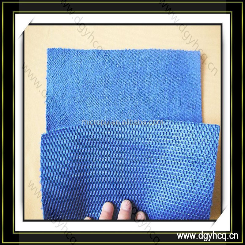 blue polar fleece glue-bonded spunlace fabric microfiber special effect suede leather fabric for cleaning cloth blanket