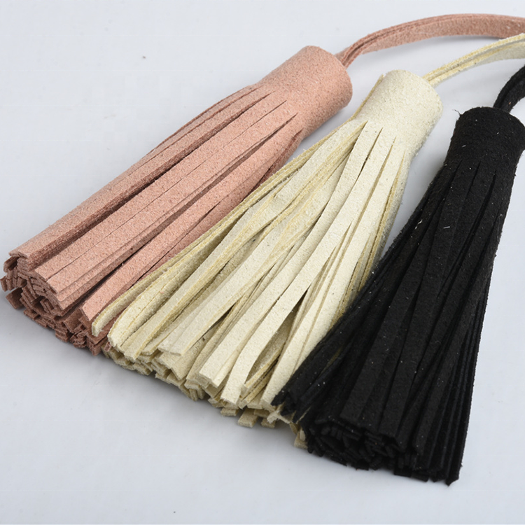 3Cm-30Cm Fringe Keychain Durable Colorful Tassel Leather Handbag Microfiber Leather Tassel For Clothing Accessories