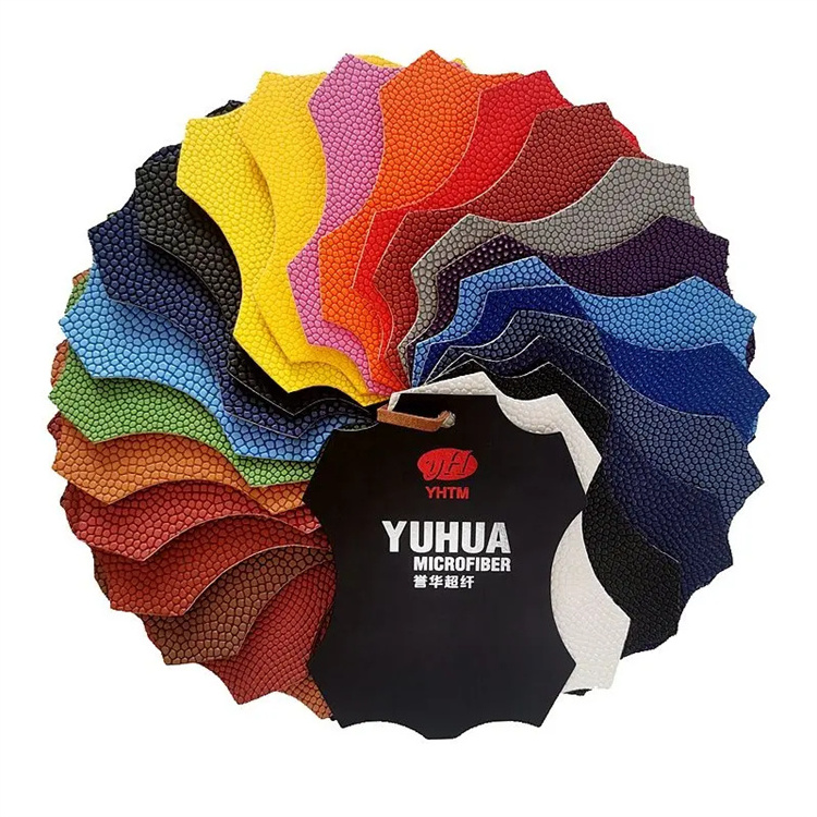 1.5Mm Colored Suede Microfiber Leather Fabric Artificial Leather Non Woven Embossed Pu Leather For The Basketball Earth Print