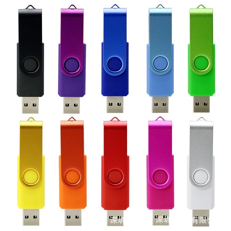 USB Flash Drive Memory Stick PenDrives Wholesale 128GB 64GB 32GB 16GB 8GB 4GB 2GB 1GB 128MB Swivel U Disk USB Stick With Logo