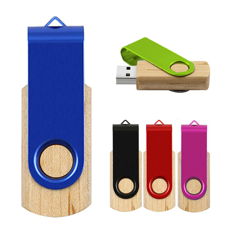 Cheap Usb Flash Drives Wholesale 128GB 64GB 32GB 8GB 4GB 2GB 1GB 128MB 64MB 16 gb  flash drive wooden swivel memory sticks