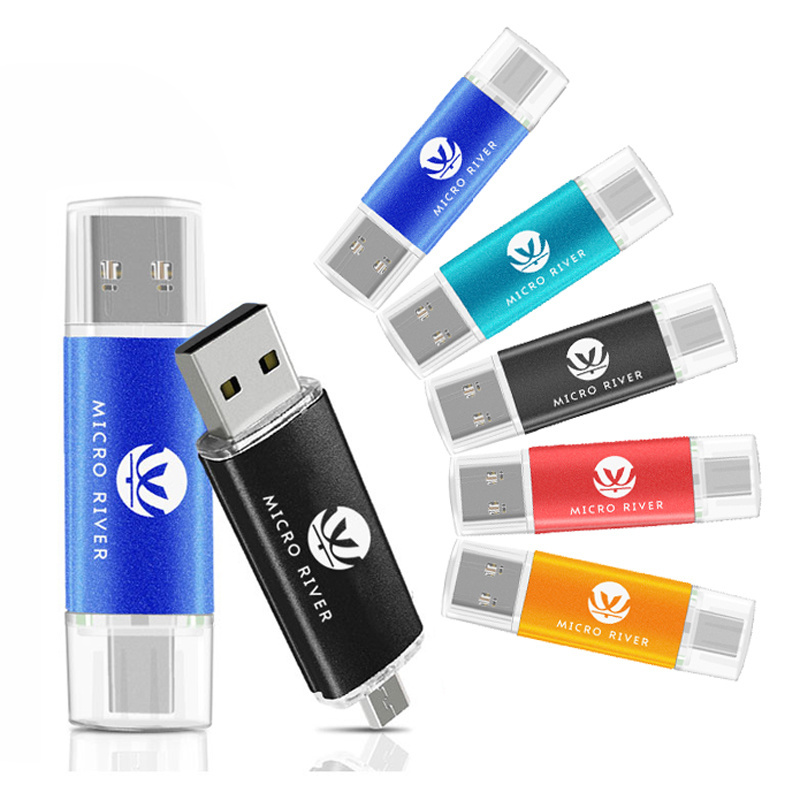 Otg Android 2.0 Usb Flash Drive Type C Flash Disk 2GB 4GB 8GB 16GB 32GB 64GB 128GB Pen Drives Wholesale Usb Stick With Logo