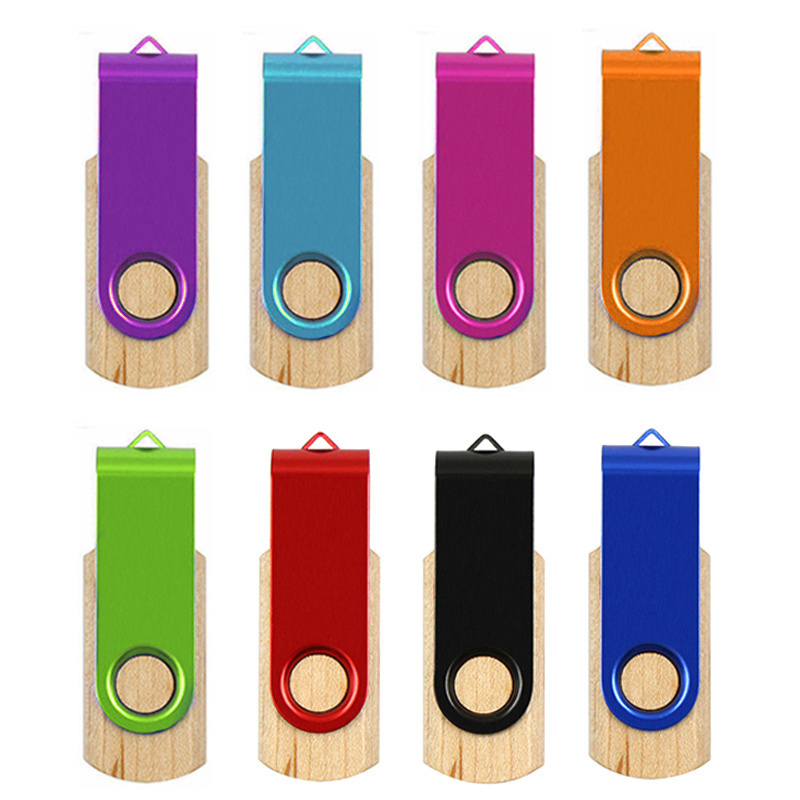 Cheap Usb Flash Drives Wholesale 128GB 64GB 32GB 8GB 4GB 2GB 1GB 128MB 64MB 16 gb  flash drive wooden swivel memory sticks