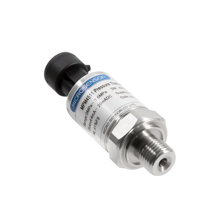 MPM4511-B4 Microfused Pressure Sensor Transmitter 4-20mA Microfused Silicon Strain Gauge Oil Pressure Sensor Transducer