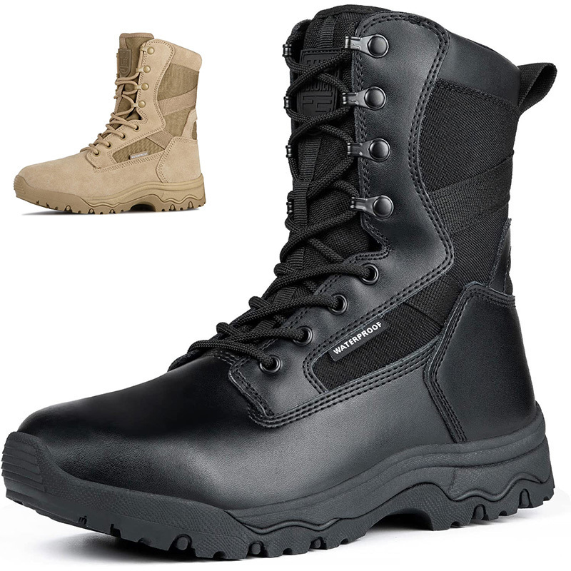 Custom Men hiking Tactical 8 Inches Lightweight Combat Boots Durable Suede Leather Work tactical Boots Desert Boots