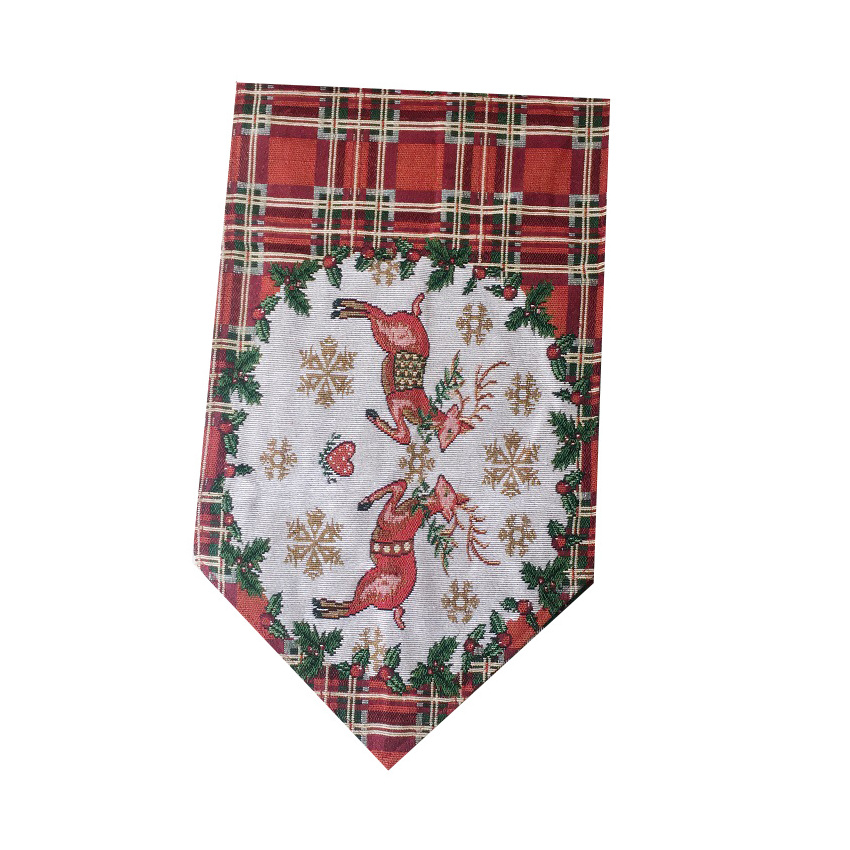 Santa Claus Linen Decorative Christmas Tapestry Table Runner