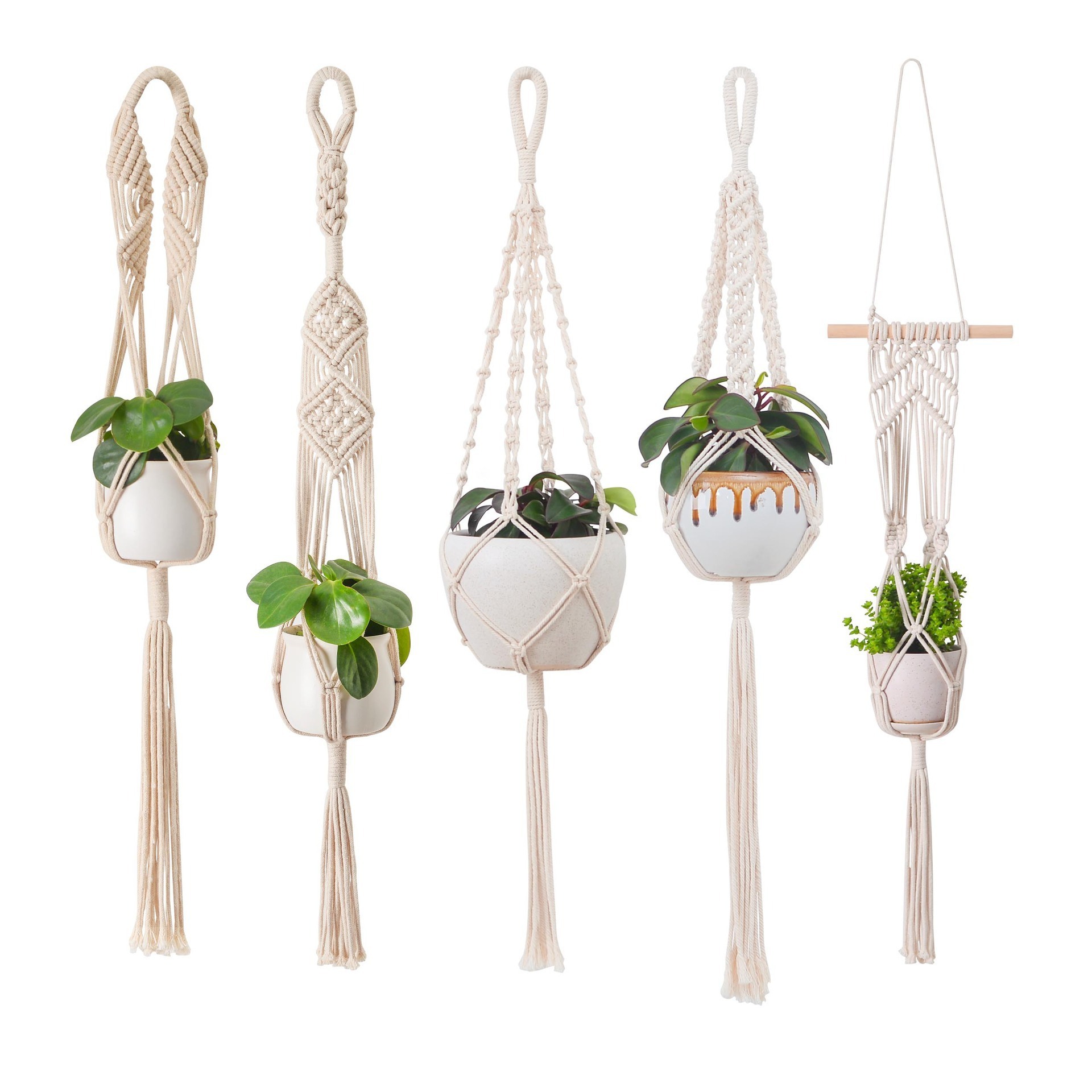 Handmade Macrame Plant Hanger Flower Pot Hanger For Wall Decoration Garden